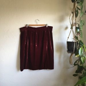 J. Crew Pull-On Velvet Midi Skirt